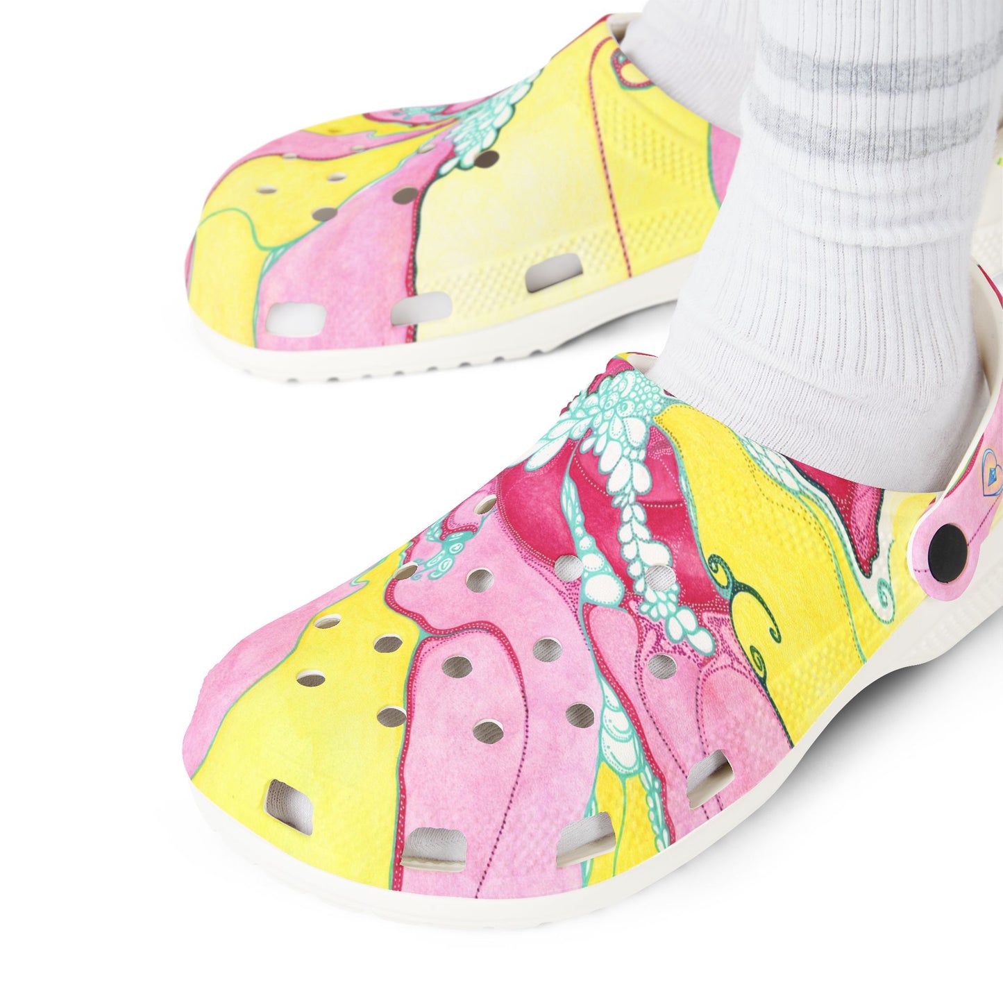 RADIANT HEART | Unisex Rubber Clogs | For Adults | HEART FLOW EXPANSION