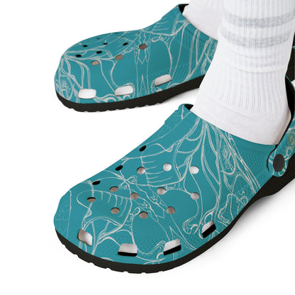 ELEMENTAL VISION | Unisex Rubber Clogs | For Adults | TEAL BRIGHT