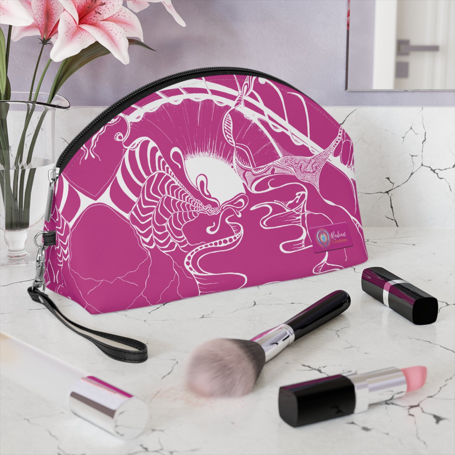 ELEMENTAL VISION | Makeup Bag | Versatile Accessory Radiant Pouch | PINK SINCERE
