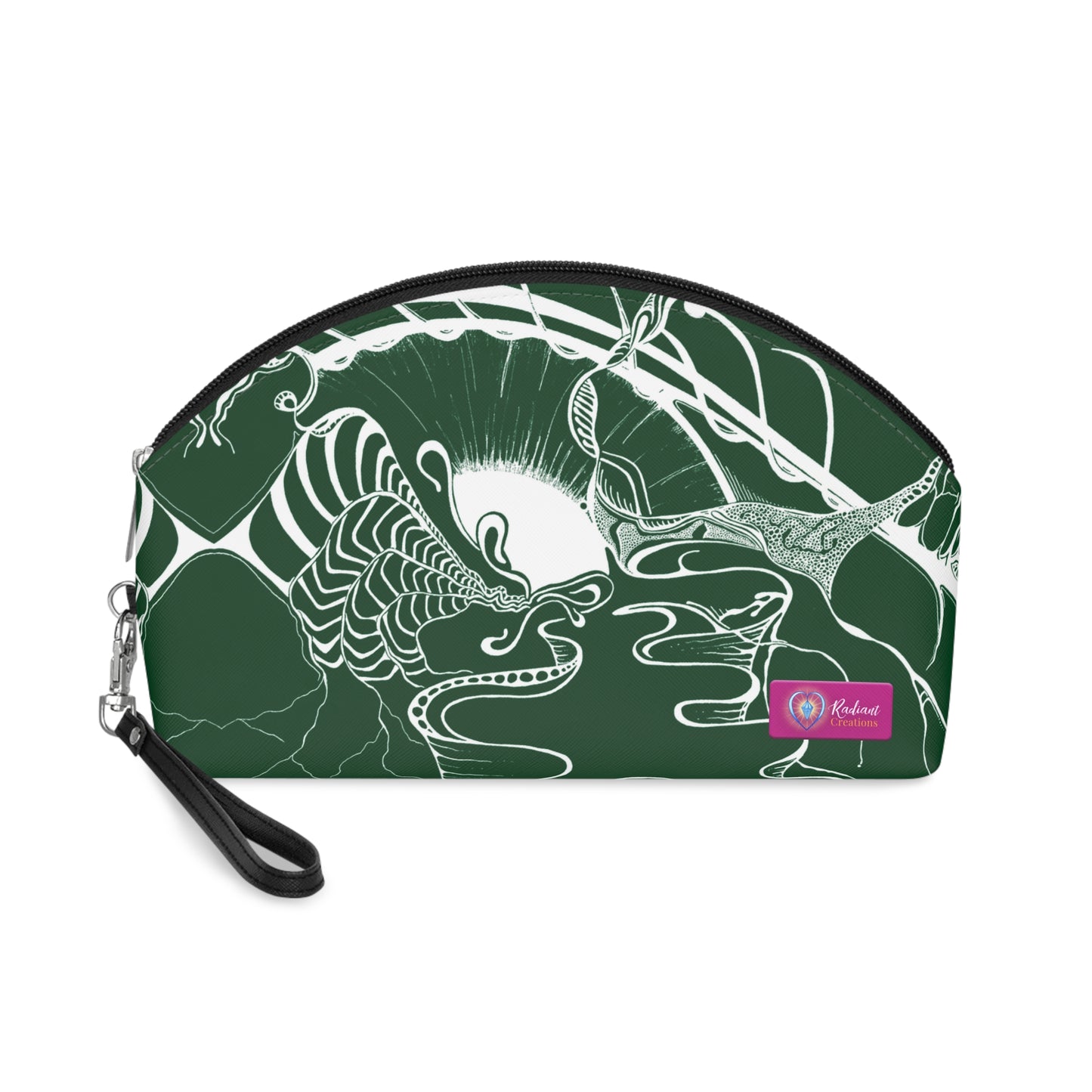 ELEMENTAL VISION | Makeup Bag | Versatile Accessory Radiant Pouch | FOREST GREEN PLENTY