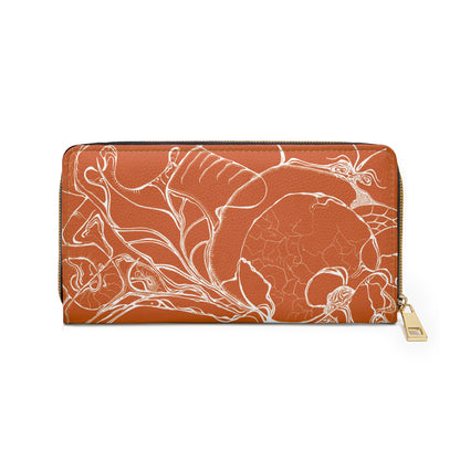 Elemental Vision | Zipper Wallet | Burnt Orange Sun Salutations