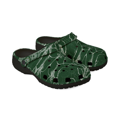 ELEMENTAL VISION | Unisex Rubber Clogs | For Adults | FOREST GREEN PLENTY