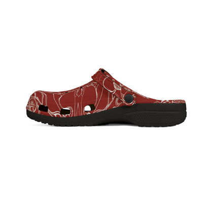 ELEMENTAL VISION | Unisex Rubber Clogs | For Adults | RUST RED WARMTH