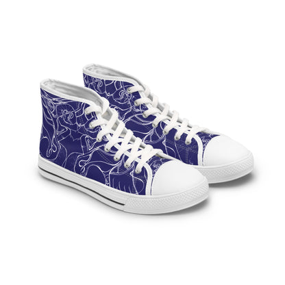 ELEMENTAL VISION Midnight Blue ~ High-Top Sneakers for Women