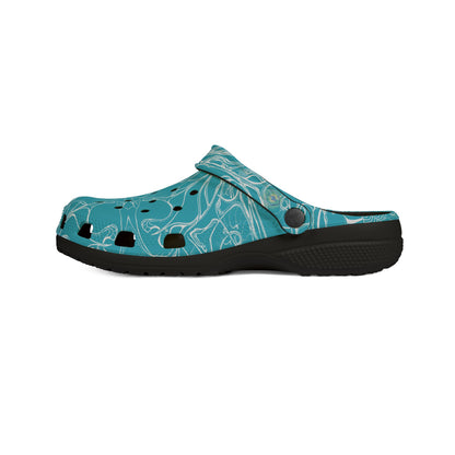 ELEMENTAL VISION | Unisex Rubber Clogs | For Adults | TEAL BRIGHT