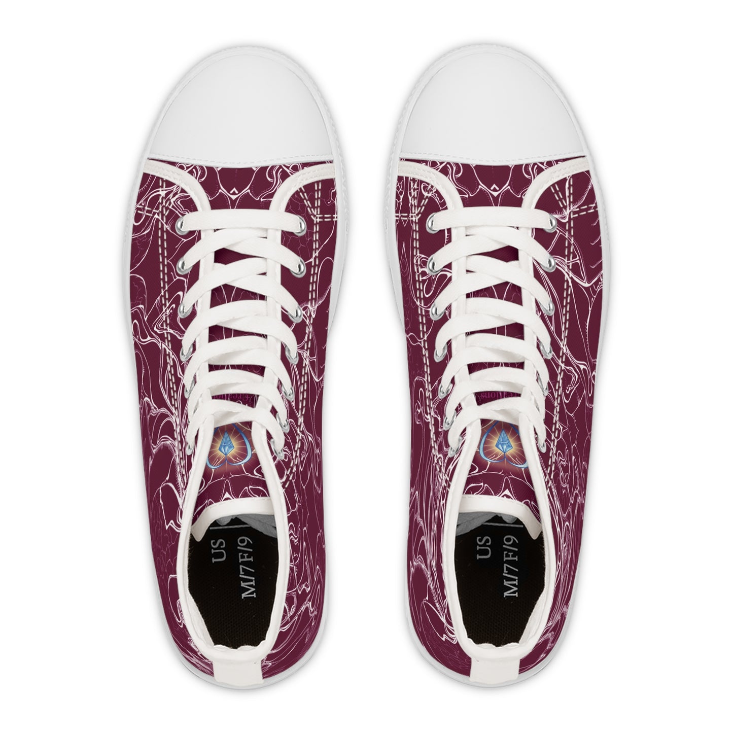 ELEMENTAL VISION Burgundy ~ High-Top Sneakers for Women