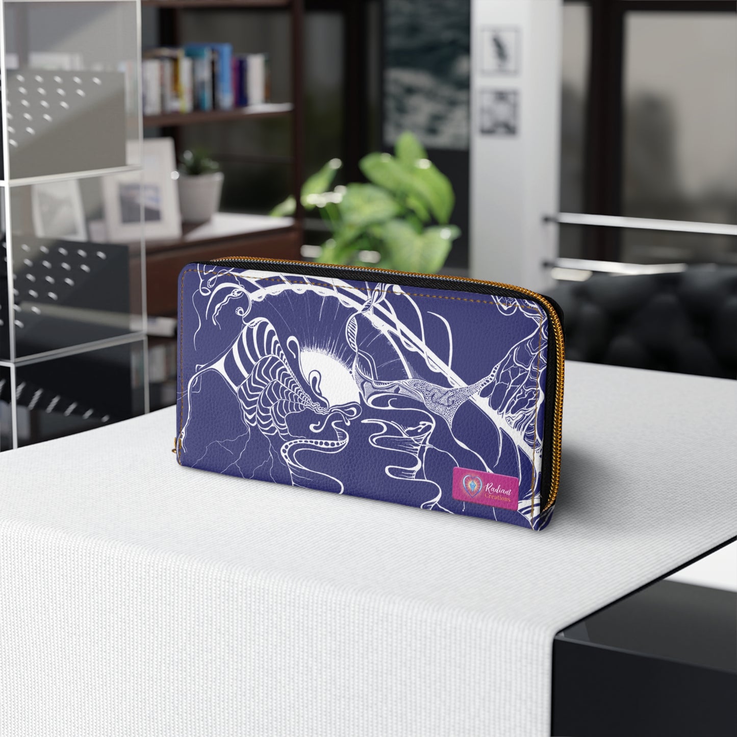 Elemental Vision | Zipper Wallet | Midnight Blue Love
