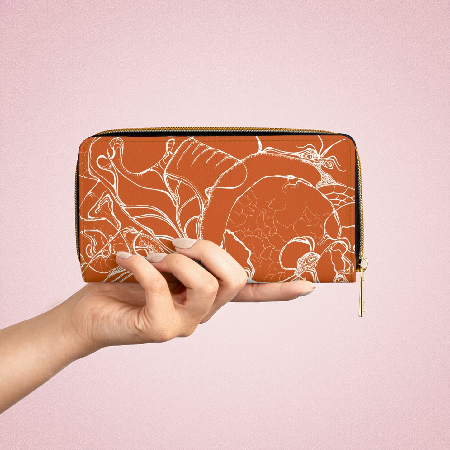Elemental Vision | Zipper Wallet | Burnt Orange Sun Salutations