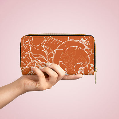 Elemental Vision | Zipper Wallet | Burnt Orange Sun Salutations