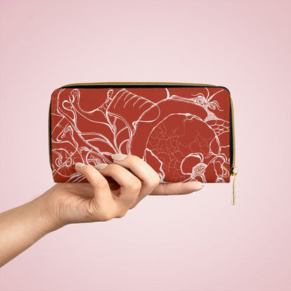 Elemental Vision | Zipper Wallet | Rust Red Warmth