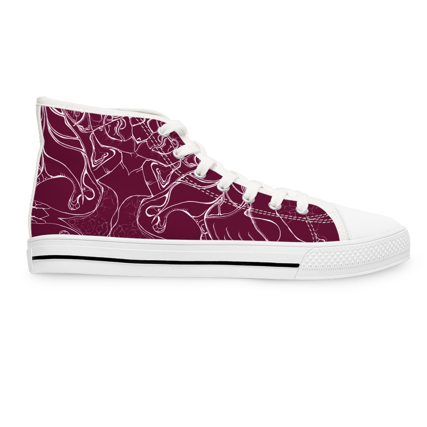 ELEMENTAL VISION Burgundy ~ High-Top Sneakers for Women