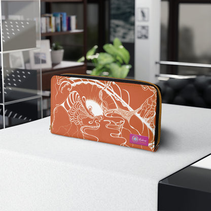 Elemental Vision | Zipper Wallet | Burnt Orange Sun Salutations