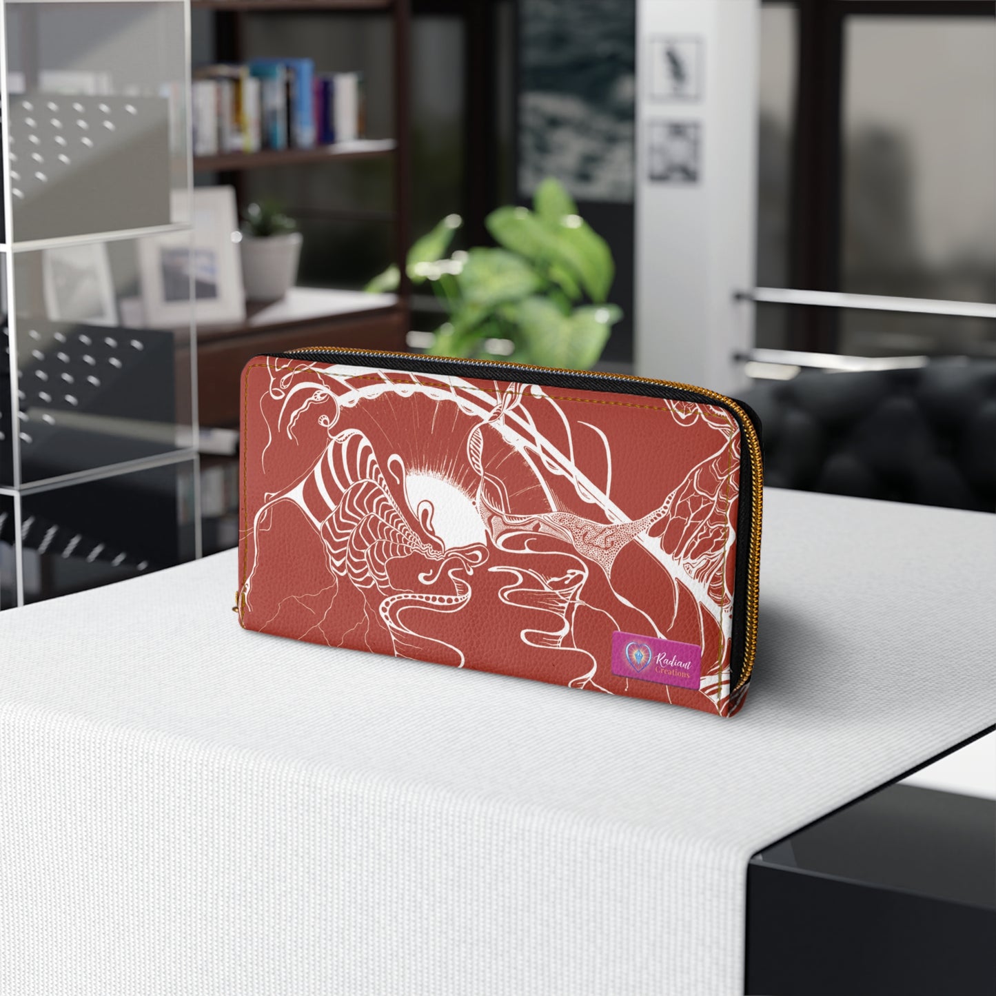 Elemental Vision | Zipper Wallet | Rust Red Warmth
