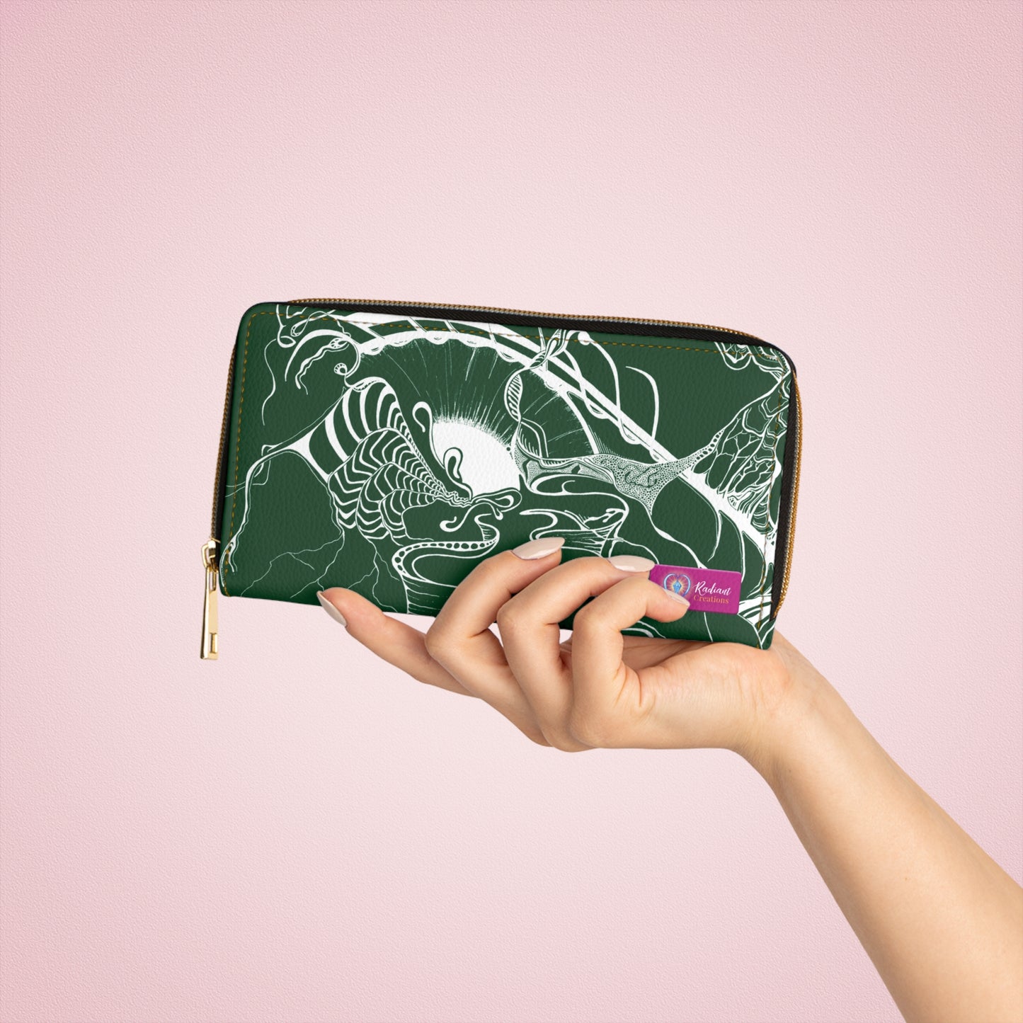 Elemental Vision | Zipper Wallet | Forest Green Plenty