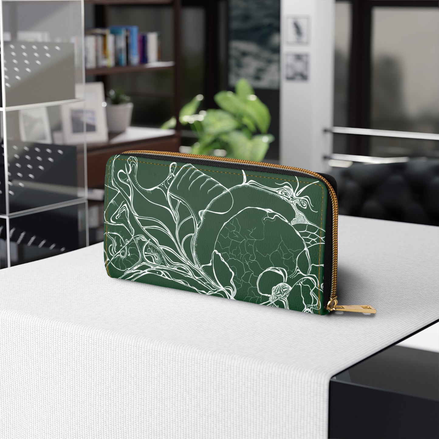 Elemental Vision | Zipper Wallet | Forest Green Plenty