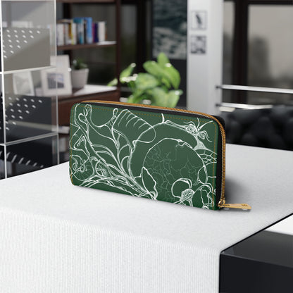 Elemental Vision | Zipper Wallet | Forest Green Plenty