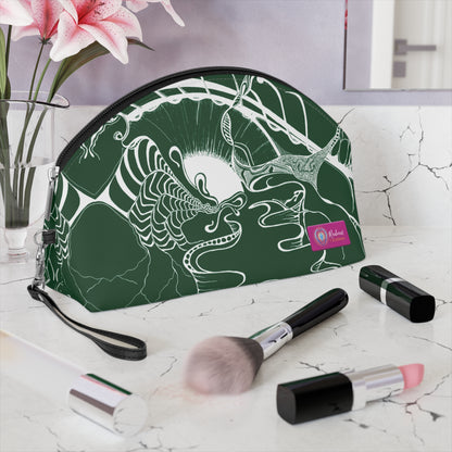 ELEMENTAL VISION | Makeup Bag | Versatile Accessory Radiant Pouch | FOREST GREEN PLENTY