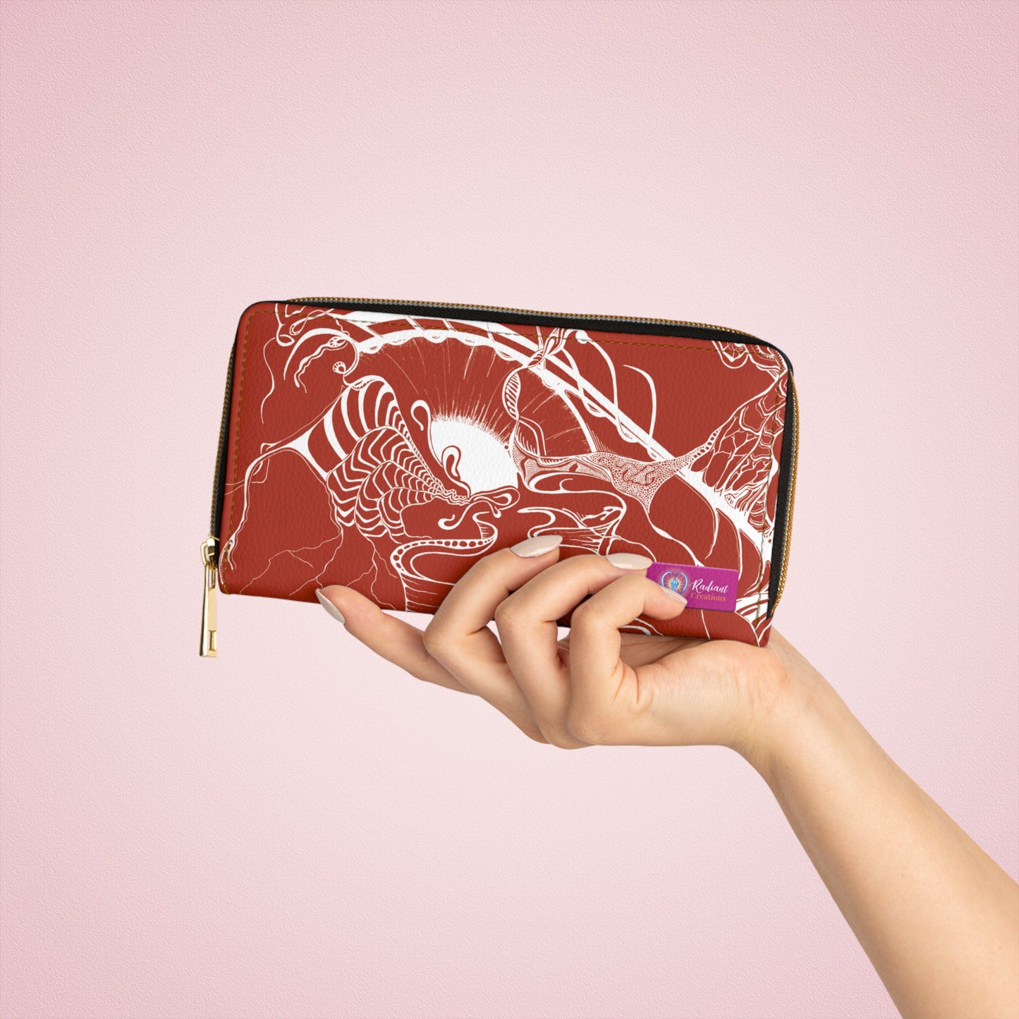 Elemental Vision | Zipper Wallet | Rust Red Warmth