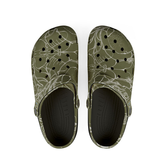 ELEMENTAL VISION | Unisex Rubber Clogs | For Adults | KHAKI BRAVE