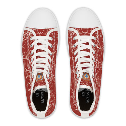 ELEMENTAL VISION Rust Red ~ High-Top Sneakers for Women