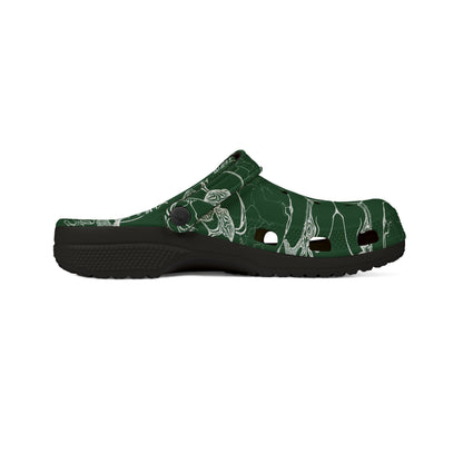 ELEMENTAL VISION | Unisex Rubber Clogs | For Adults | FOREST GREEN PLENTY