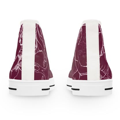 ELEMENTAL VISION Burgundy ~ High-Top Sneakers for Women