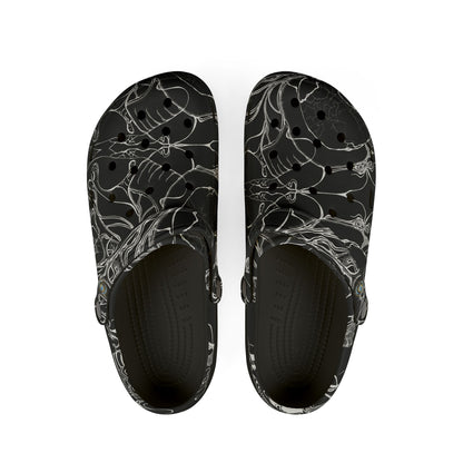 ELEMENTAL VISION | Unisex Rubber Clogs | For Adults | BLACK CLARITY