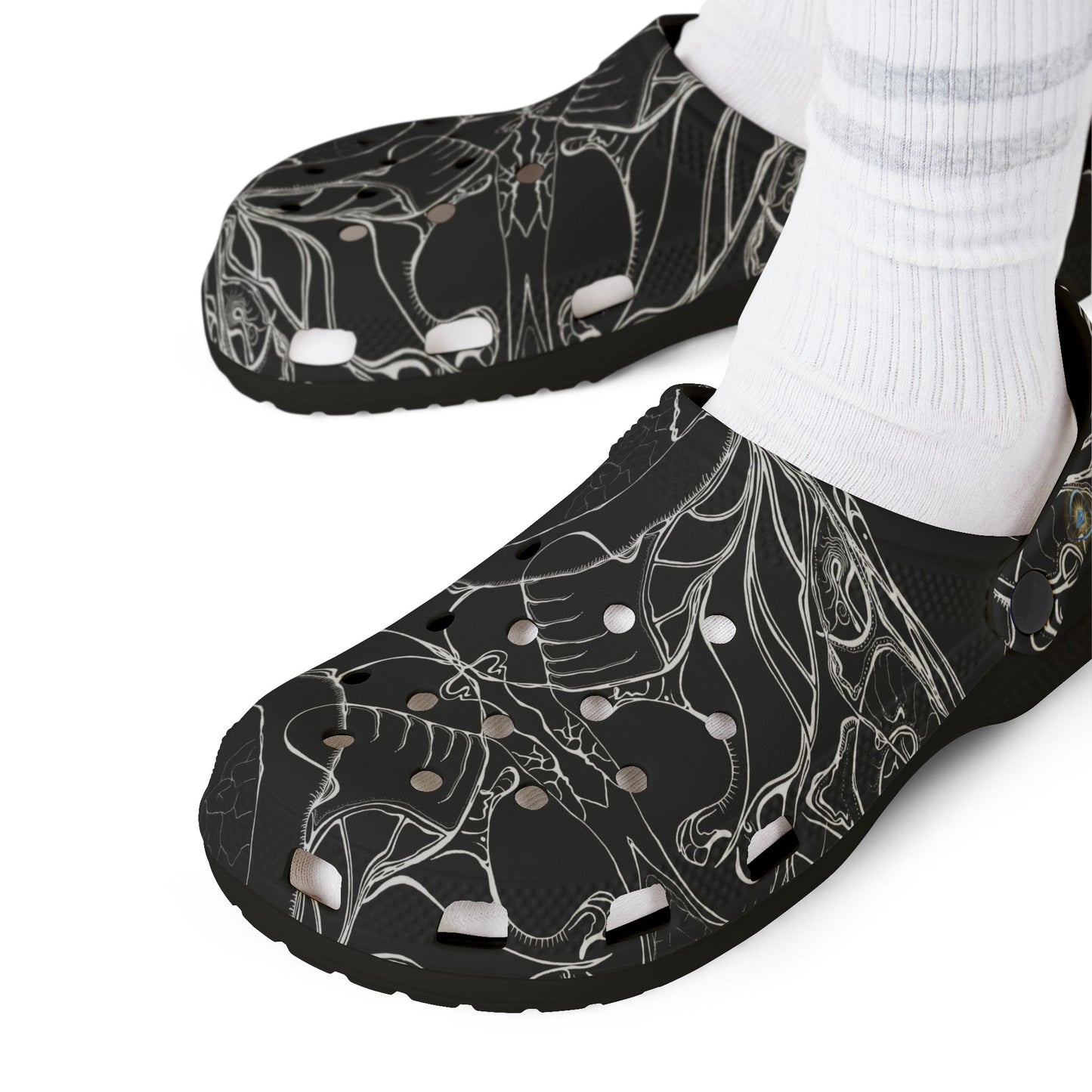 ELEMENTAL VISION | Unisex Rubber Clogs | For Adults | BLACK CLARITY