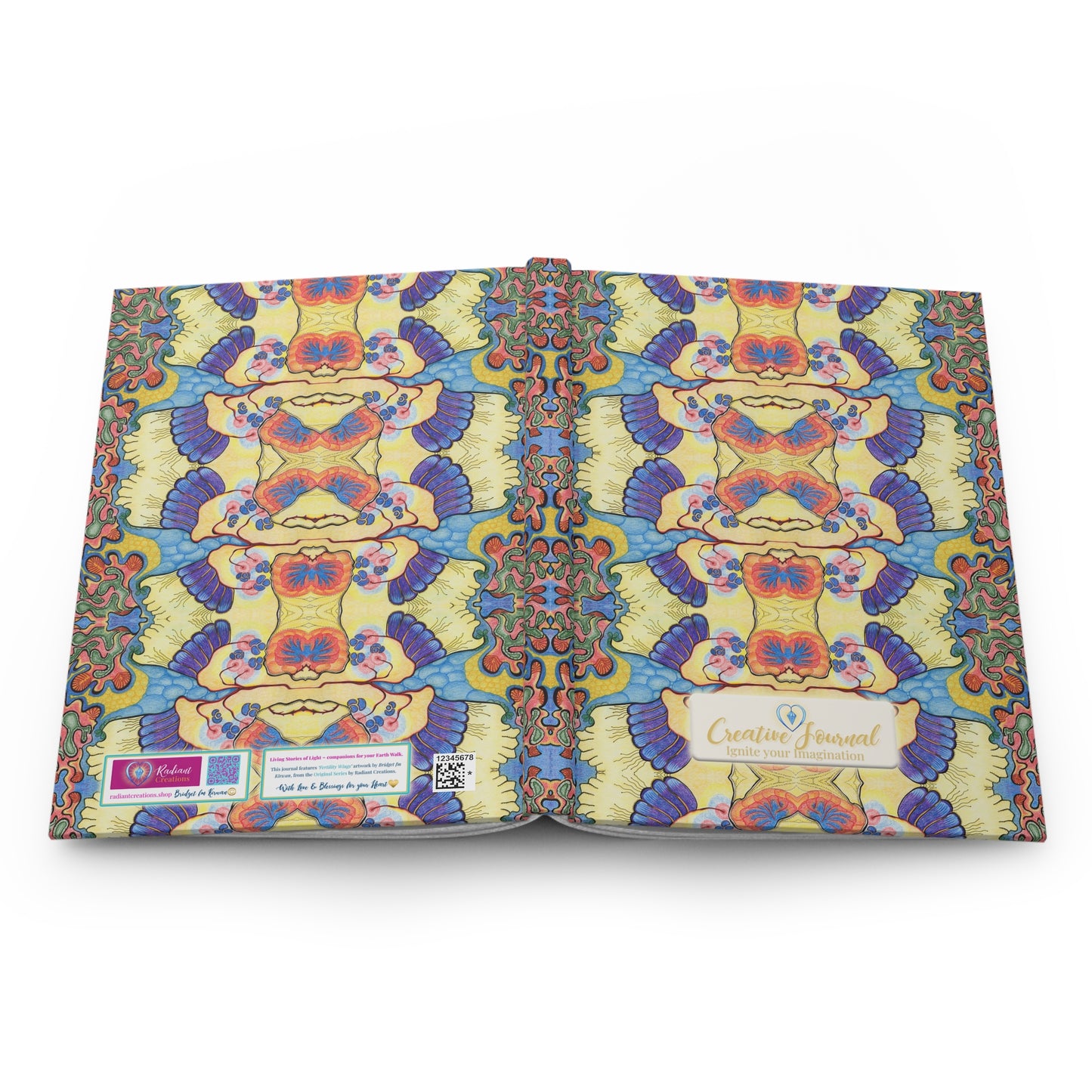 FERTILITY WINGS ~ MOSAIC ~ Creative Journal | A5 Hardcover Lined Notebook | Original Series