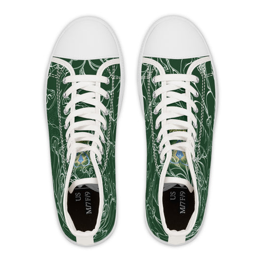ELEMENTAL VISION Forest Green ~ High-Top Sneakers for Women