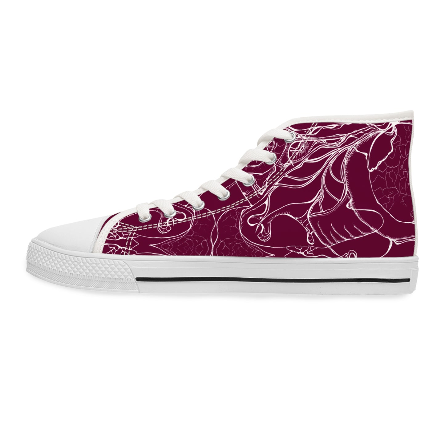 ELEMENTAL VISION Burgundy ~ High-Top Sneakers for Women
