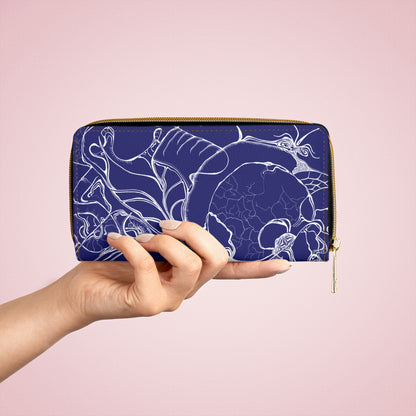 Elemental Vision | Zipper Wallet | Midnight Blue Love