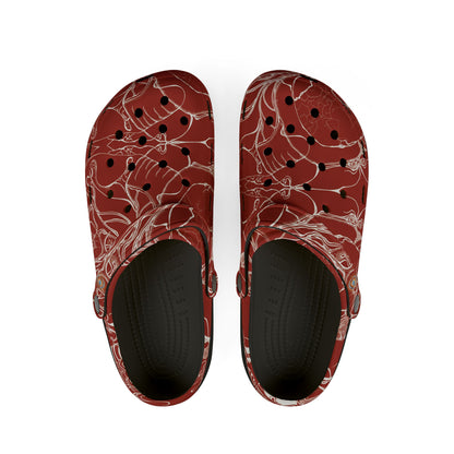 ELEMENTAL VISION | Unisex Rubber Clogs | For Adults | RUST RED WARMTH