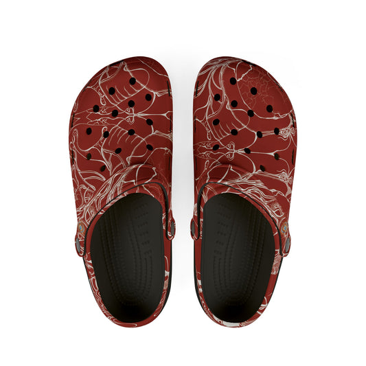 ELEMENTAL VISION | Unisex Rubber Clogs | For Adults | RUST RED WARMTH