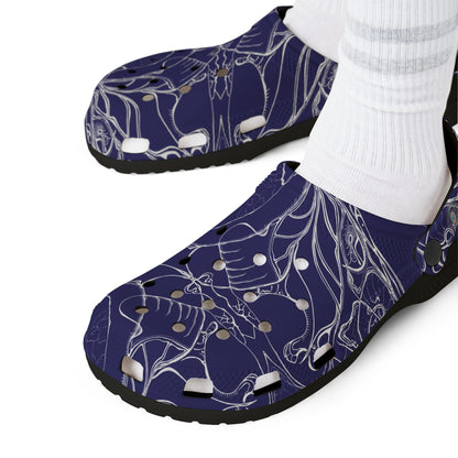ELEMENTAL VISION | Unisex Rubber Clogs | For Adults | MIDNIGHT BLUE LOVE