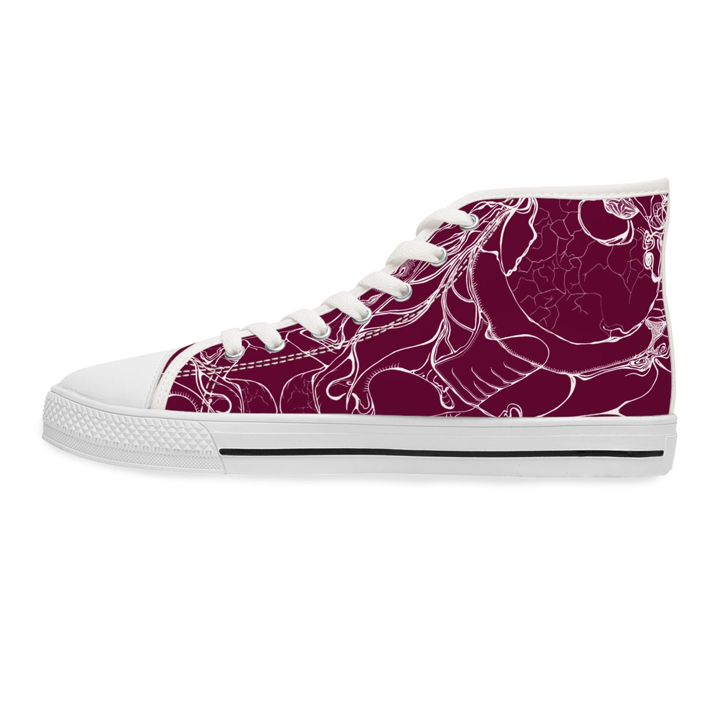 ELEMENTAL VISION Burgundy ~ High-Top Sneakers for Women