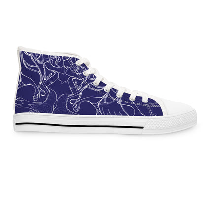 ELEMENTAL VISION Midnight Blue ~ High-Top Sneakers for Women