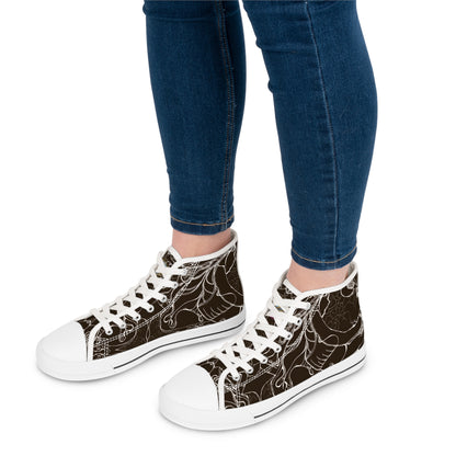 ELEMENTAL VISION Dark Choc Brown ~ High-Top Sneakers for Women