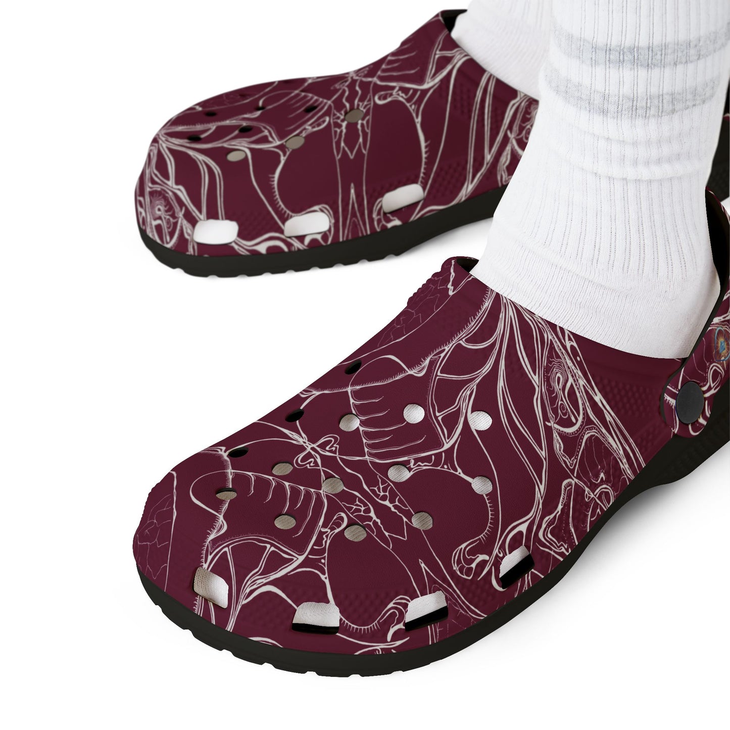 ELEMENTAL VISION | Unisex Rubber Clogs | For Adults | BURGUNDY TRUST