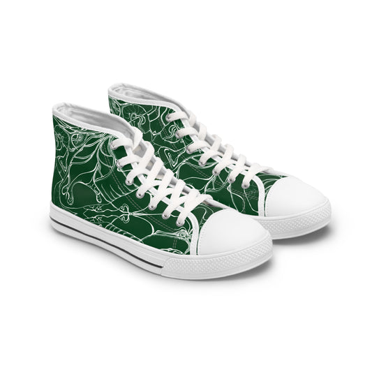 ELEMENTAL VISION Forest Green ~ High-Top Sneakers for Women
