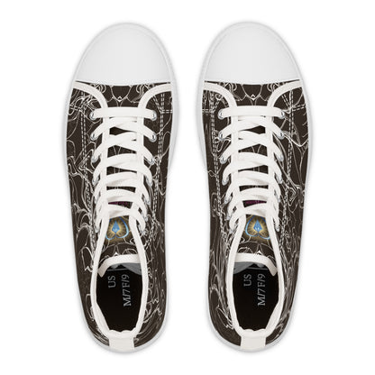 ELEMENTAL VISION Dark Choc Brown ~ High-Top Sneakers for Women