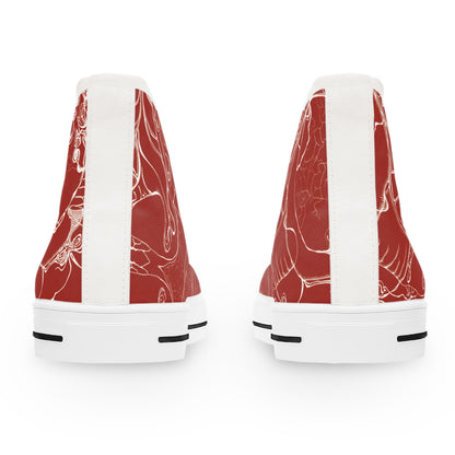 ELEMENTAL VISION Rust Red ~ High-Top Sneakers for Women