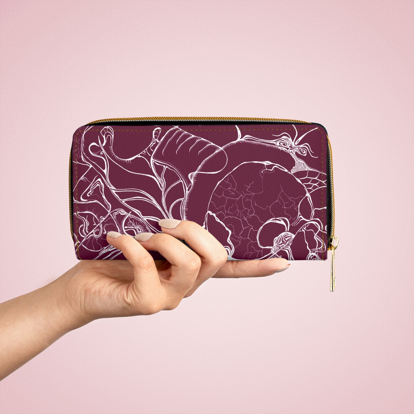 ELEMENTAL VISION | Zipper Wallet | BURGUNDY TRUST