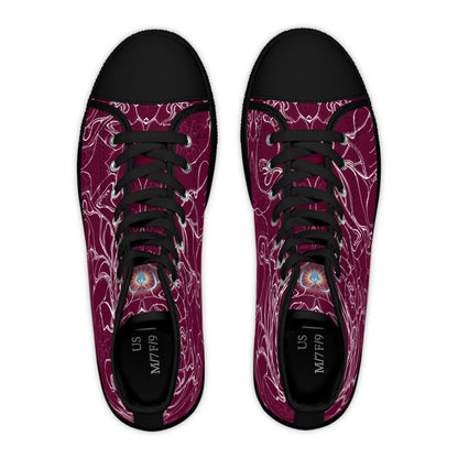 ELEMENTAL VISION Burgundy ~ High-Top Sneakers for Women