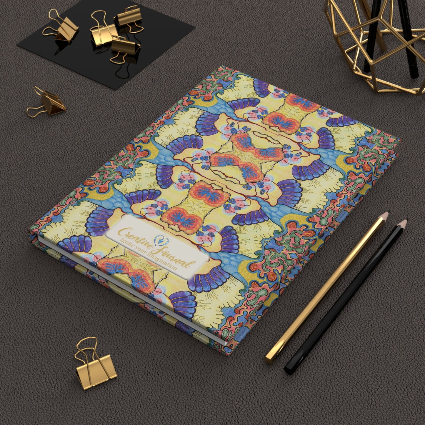 FERTILITY WINGS ~ MOSAIC ~ Creative Journal | A5 Hardcover Lined Notebook | Original Series