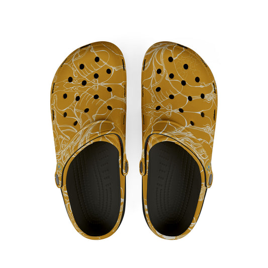 ELEMENTAL VISION | Unisex Rubber Clogs | For Adults | MUSTARD YELLOW BRILLIANCE