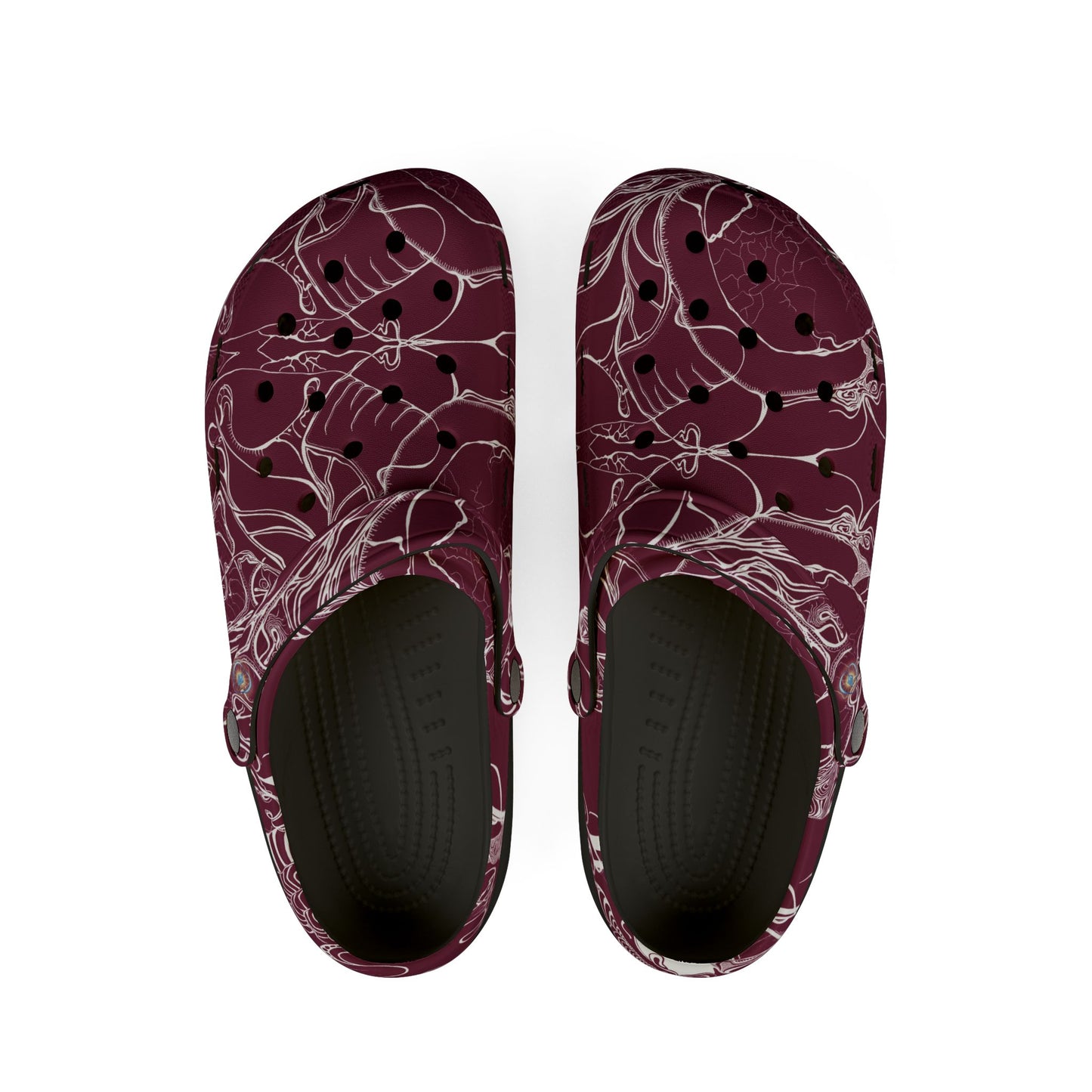 ELEMENTAL VISION | Unisex Rubber Clogs | For Adults | BURGUNDY TRUST