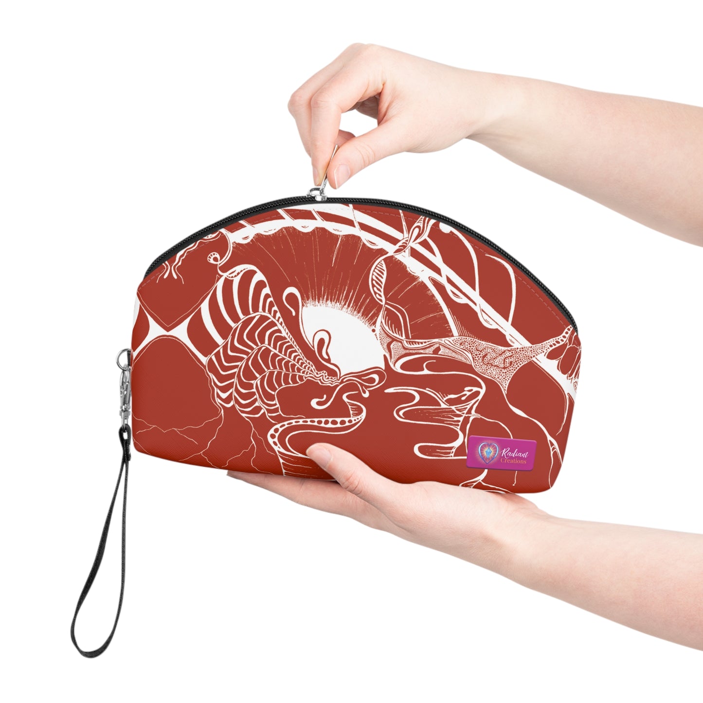 ELEMENTAL VISION | Makeup Bag | Versatile Accessory Radiant Pouch | RUST RED WARMTH