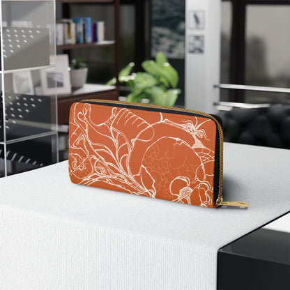 Elemental Vision | Zipper Wallet | Burnt Orange Sun Salutations