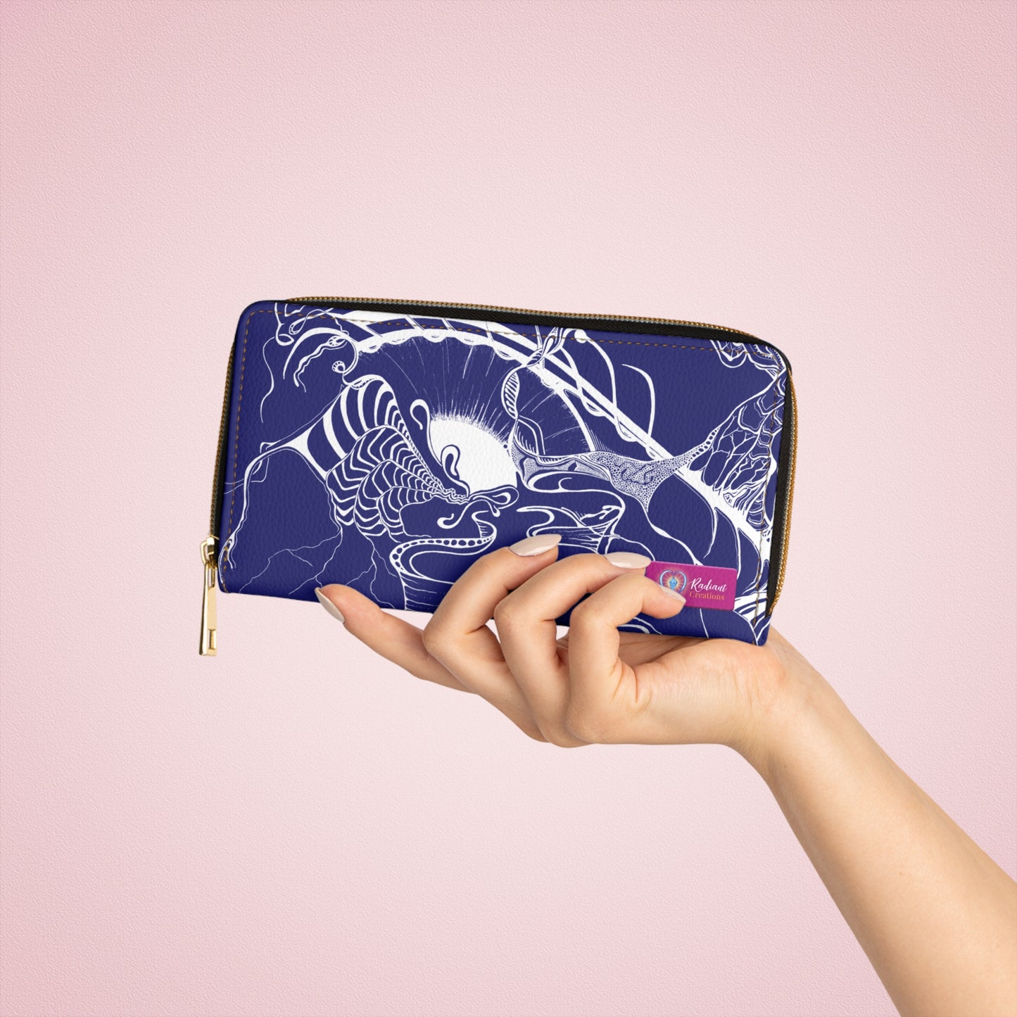Elemental Vision | Zipper Wallet | Midnight Blue Love